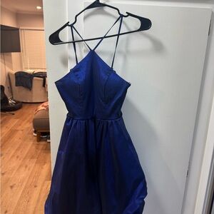 Royal Blue Strappy A-Line Dress